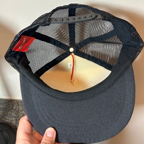 Vintagr Caterpillar CAT Diesel Power Hat Snapback Trucker Ball Cap Red Mesh Foam - Picture 6 of 7